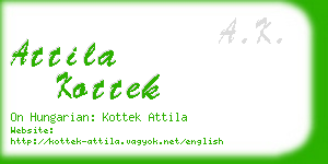 attila kottek business card